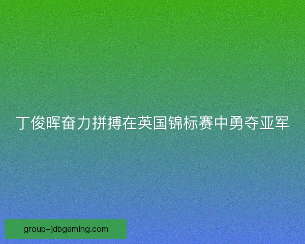 丁俊晖奋力拼搏在英国锦标赛中勇夺亚军 丁俊晖奋力拼搏在英国锦标赛中勇夺亚军